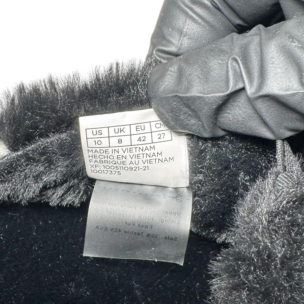 Toms Alpargata Mallow Mule Fluff Slippers Black Faux Fur Women's Size 10 NWOT - Picture 9 of 14